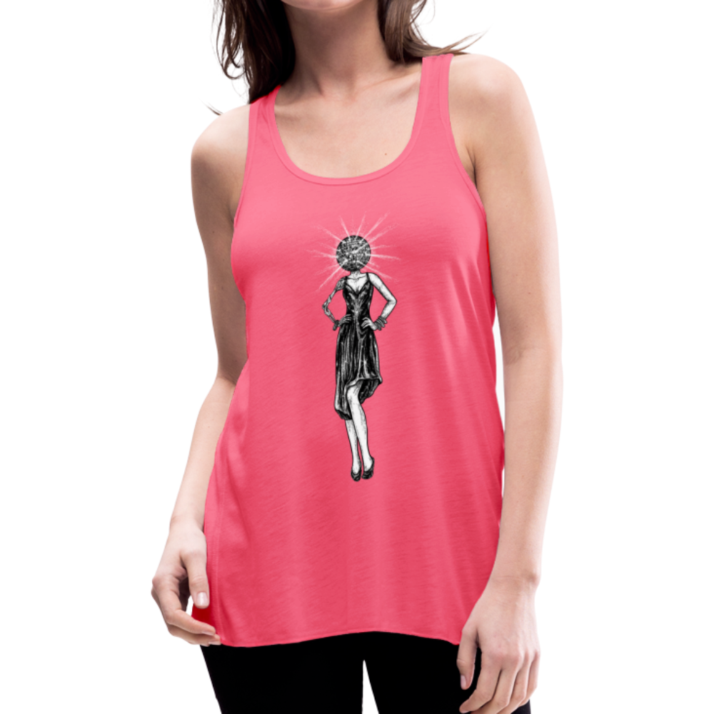  Unisex-Festival-outfit-rave-outfit - handmade-in-Brooklyn-New York City-custom made-waste conscious- festival T-shirt-flowy tank – racer back- disco barbie  neon pink