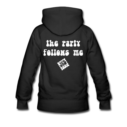 The Party Follows Me Trippy Hoodie - black