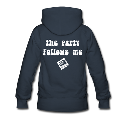 The Party Follows Me Trippy Hoodie - navy